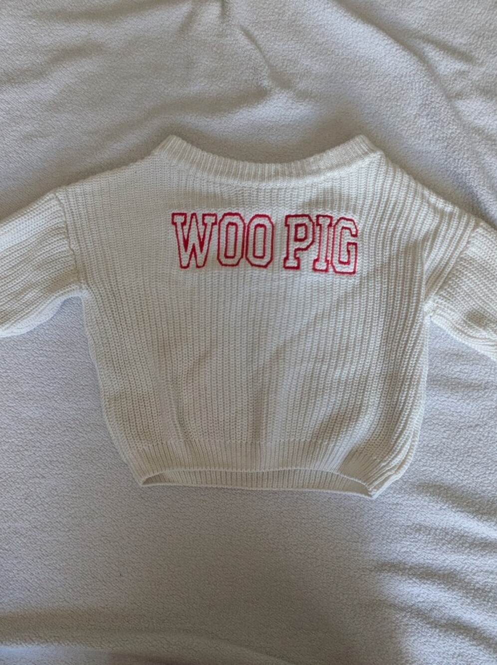Arkansas Razorback Woo Pig Knot Sweater 12-18M